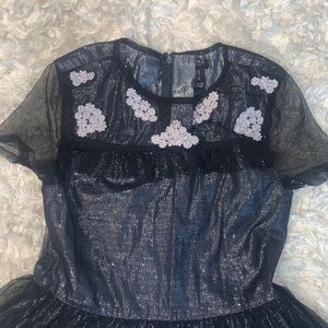 Metallic Black girls dress from Forever 21 girls collection. Size 11/12